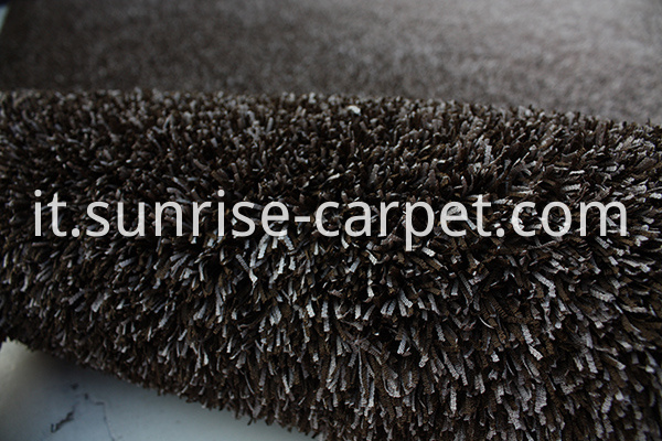 Fabric polyester gradational color floor carpet brown beige color 